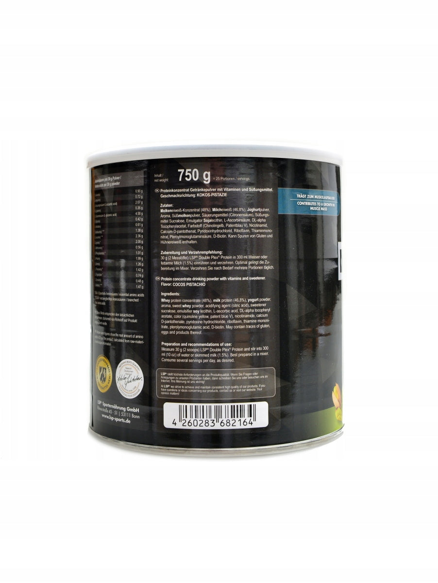 LSP nutrition Double Plex 80% whey / casein protein 750 g banán Packaging status original