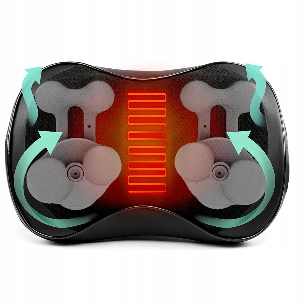 LTC neck and shoulder massager black heated Shiatsu 30 W Manufacturer code MASAŻER DO CIAŁA SZYI KARKU PLECÓW M334