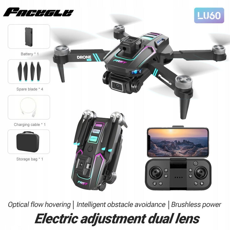LU60 Dual Camera, Brushless Motor, Optical Flow Hover & 360° Stunt Rolls