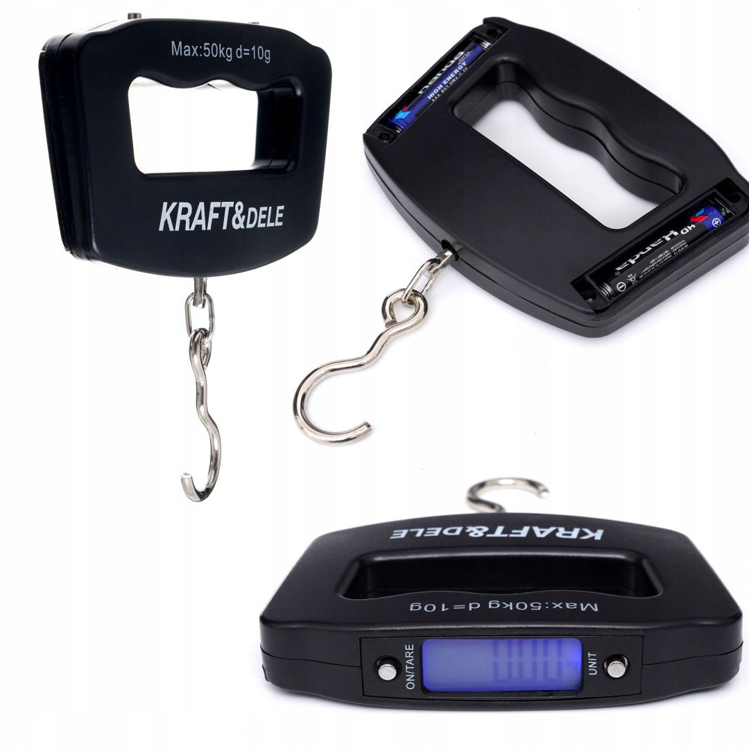 LUGGAGE HOOK SCALE HANGING DIGITAL LED MAX 50 KG FOR PACKAGE TRAVEL