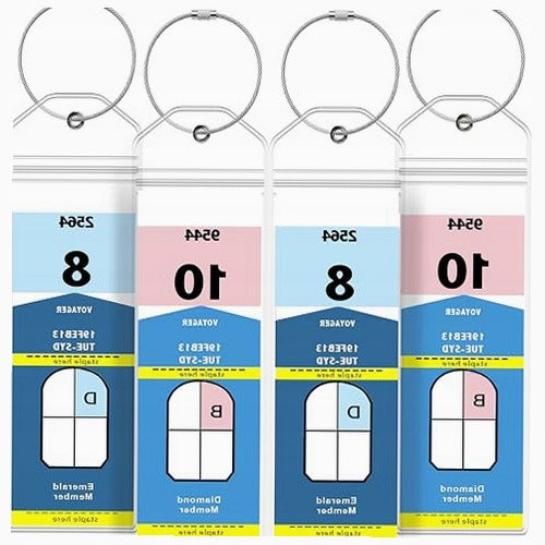 LUGGAGE LABELS CRUISE ZIPPER WATERPROOF 4 PIECES