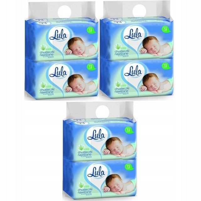 LULA Baby Wipes Aloe Vera Carton 12x72pcs = 864 Pieces