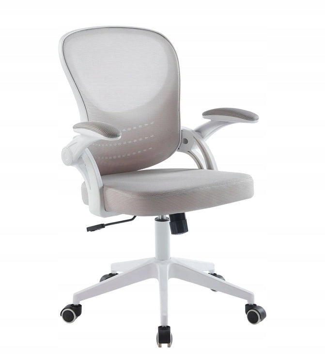 LUMA swivel chair grey with adjustable armrests and white base EAN (GTIN) 5904653137029