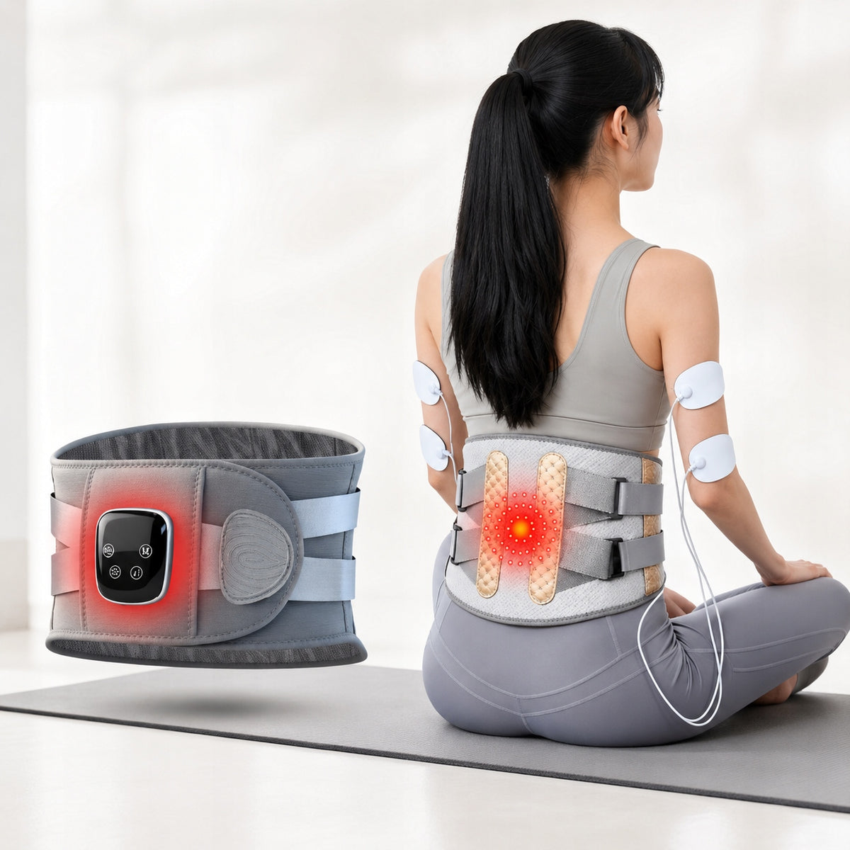 LUMBAR MASSAGE BELT VIBRATION HEATING LUMBAR SUPPORT RED LIGHT Medical device no