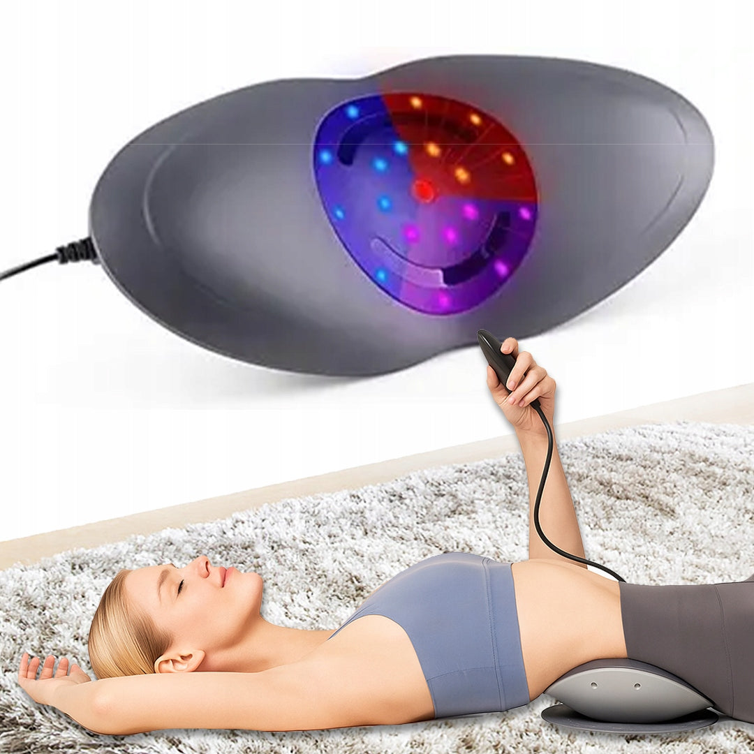 LUMBAR TRACTION SPINE MASSAGER LUMBAGO RWA DISCOPATHY VIBRATION HEATING Packaging status original
