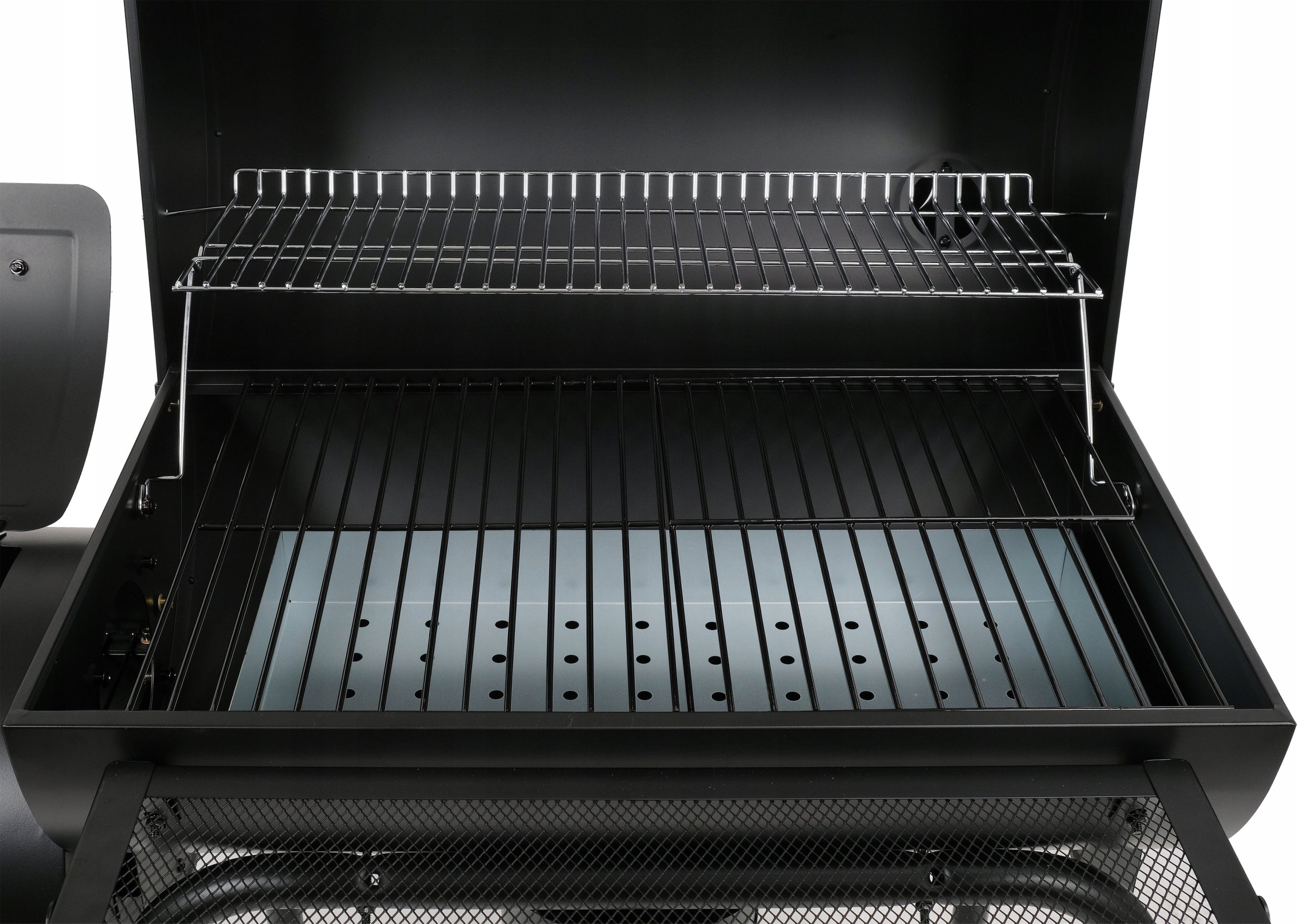 LUND CHARCOAL GRILL WITH GARDEN COVER WITH SMOKEHOUSE GRATE 64X37CM THERMOMETER Grill depth 63 cm