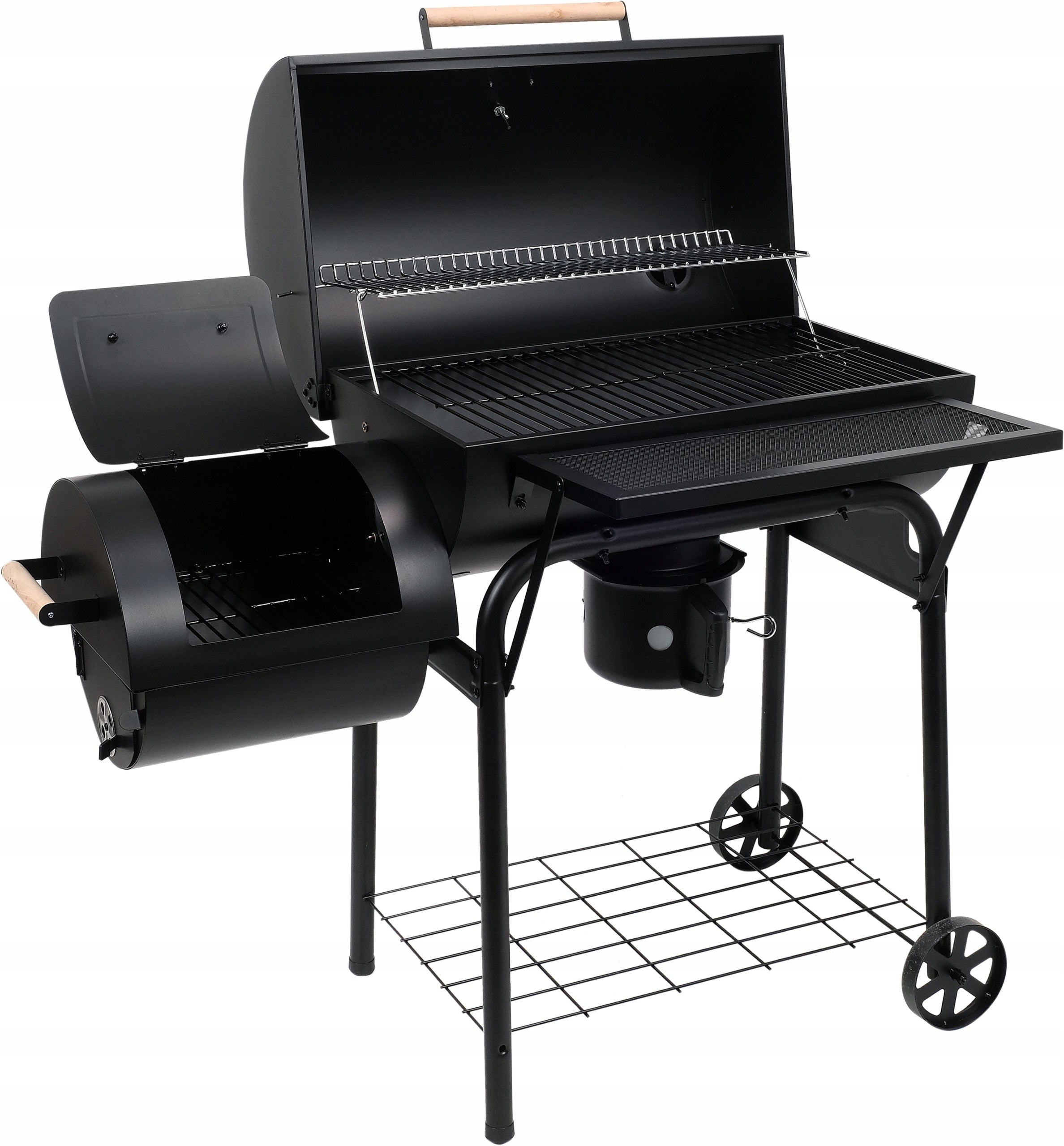 LUND CHARCOAL GRILL WITH GARDEN COVER WITH SMOKEHOUSE GRATE 64X37CM THERMOMETER Manufacturer code LUND_99909
