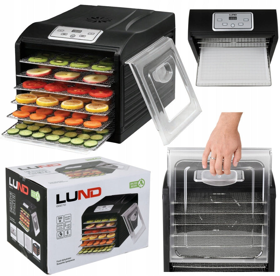 LUND FOOD DRYER 6 SIEVES 420-500W FOR FRUIT MUSHROOMS 68272