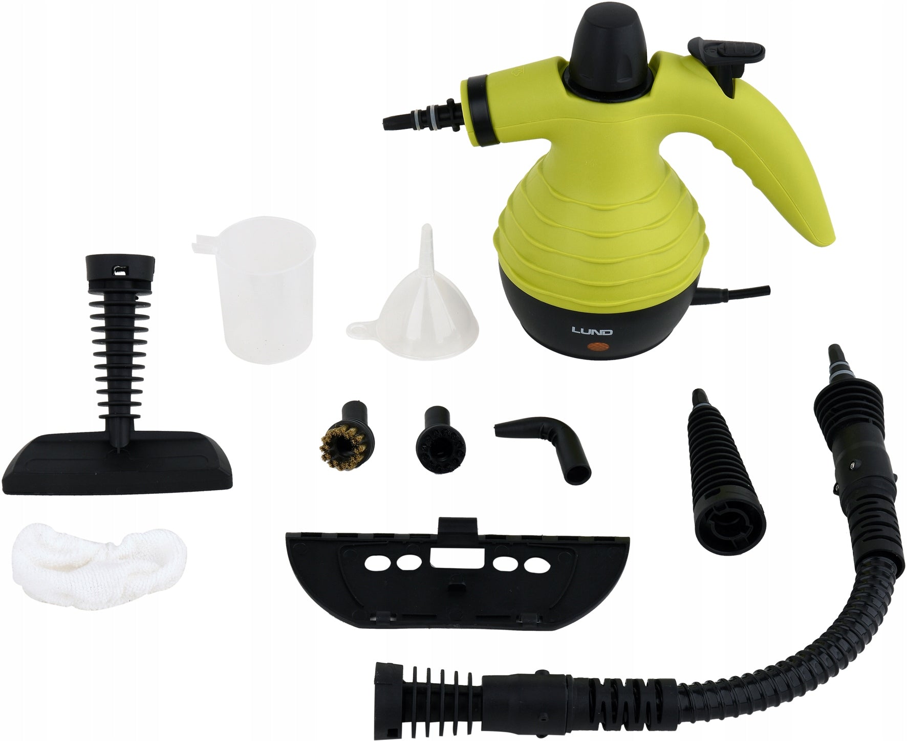 LUND STEAM CLEANER 900-1050W, 10 ACCESSORIES Dominant color green