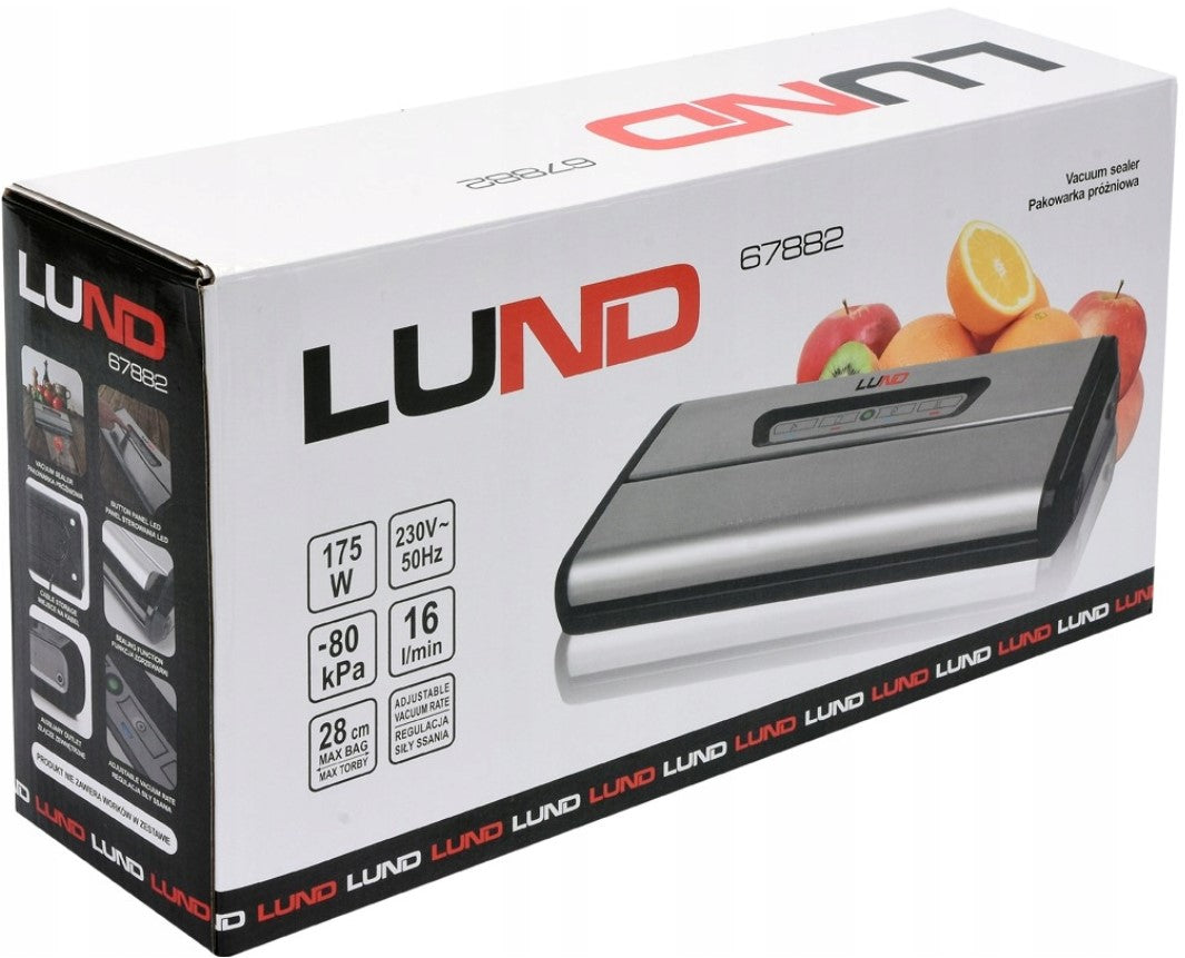 LUND VACUUM FILM SEALER FOOD PACKAGING MACHINE 175W 28cm Model 605051175