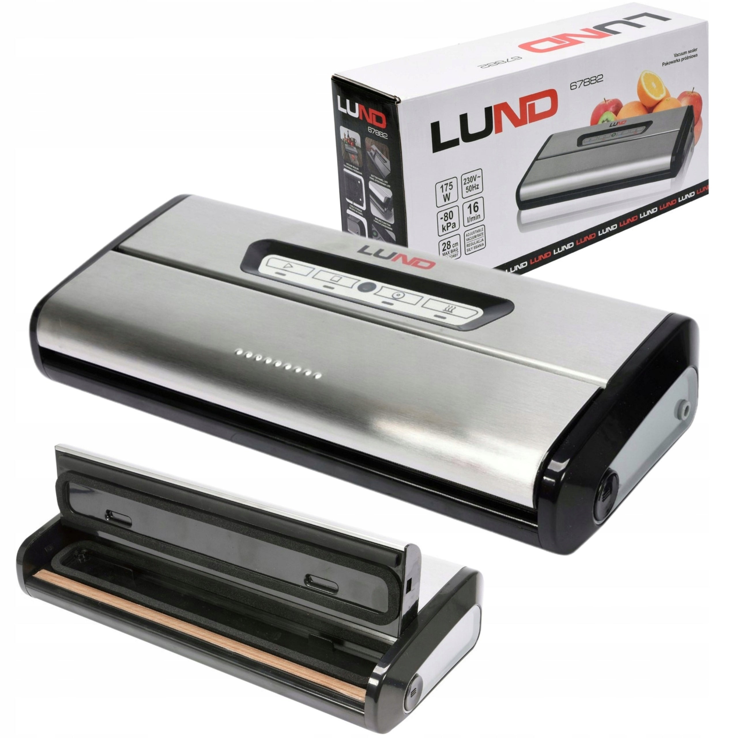 LUND VACUUM FOIL SEALER FOOD PACKAGING MACHINE 175W 28cm
