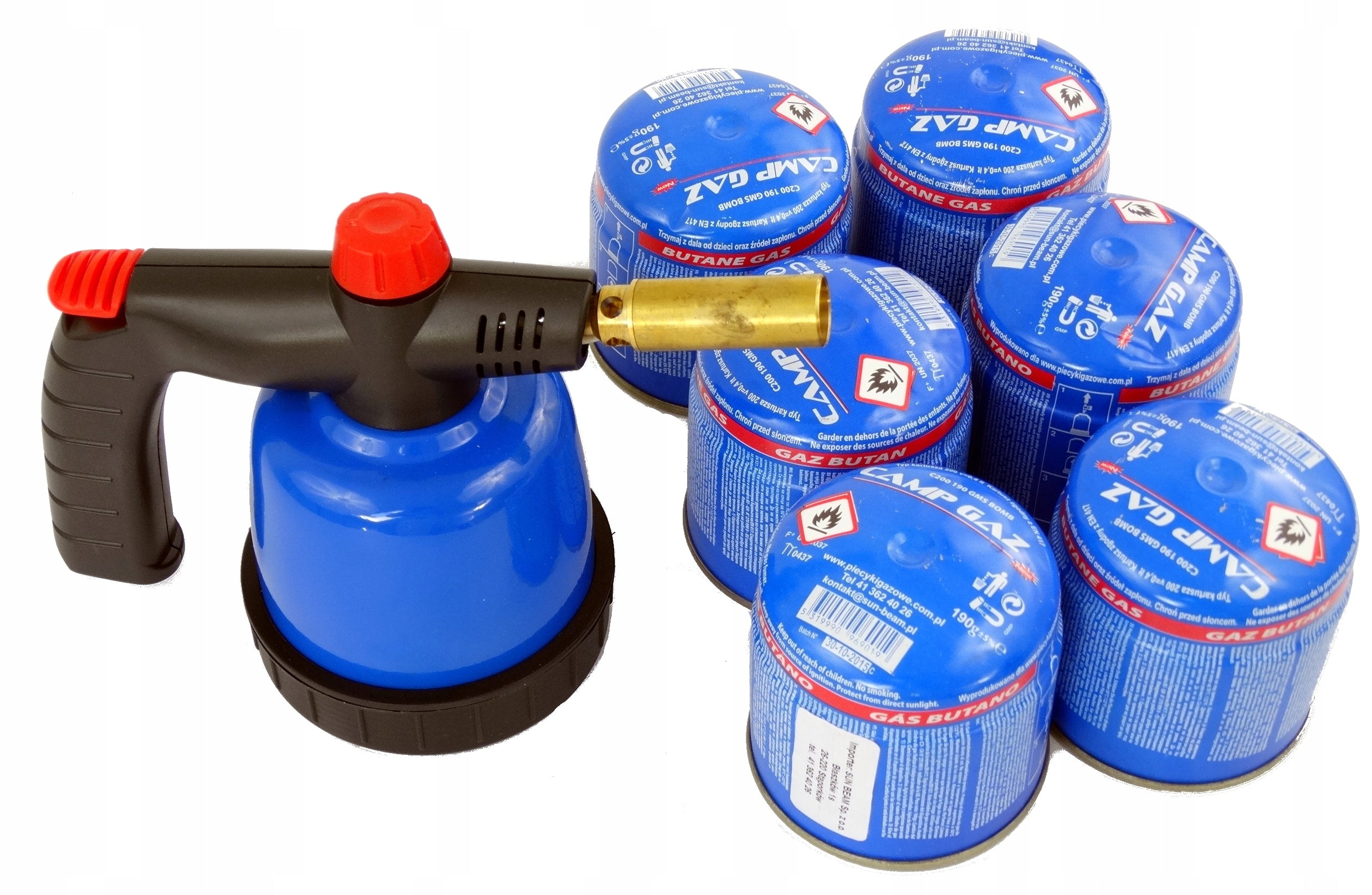 LUTLAMPA Gas soldering lamp burner + 6 cartridges
