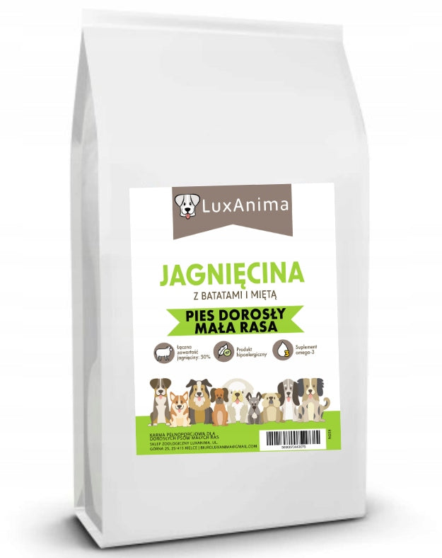LUXANIMA LAMB WITH MINT S MONOPROTEIN SMALL BREED FOOD 6 KG Packaging status original