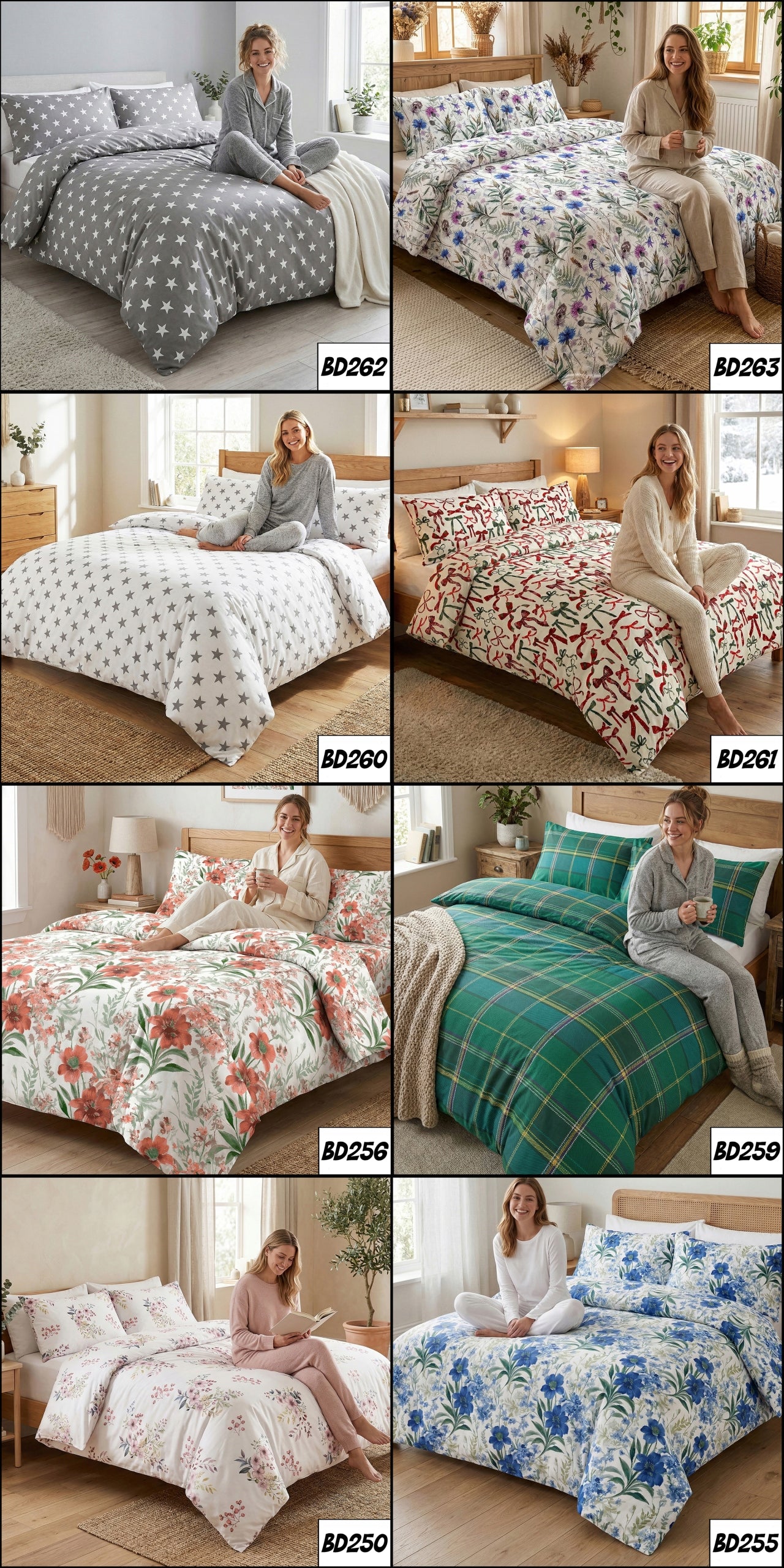 LUXURIOUS THICK CHRISTMAS BEDDING 200x200 100% COTTON Poland LOTS OF PATTERNS Length of comforter cover 200 cm
