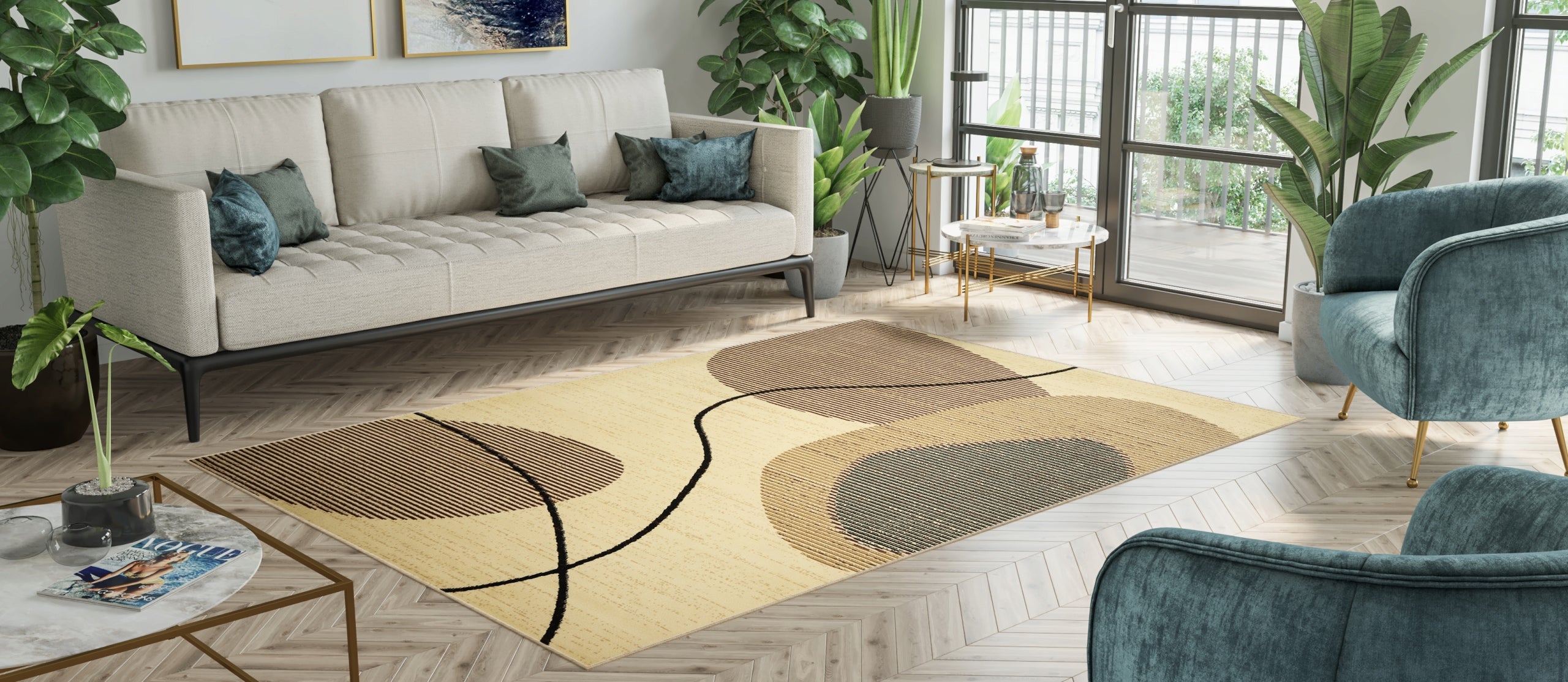 LUXURY Carpet 300x400 BCF Soft Modern Elegant Fashionable Various Patterns Length 400 cm