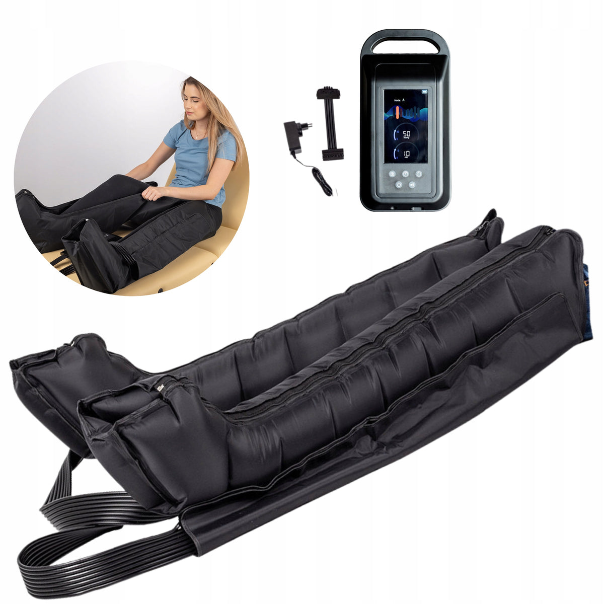 LYMPHATIC DRAINAGE APPARATUS SIMPLE 4 XXL PRESOTHERAPY LEG MASSAGER 4-KOM