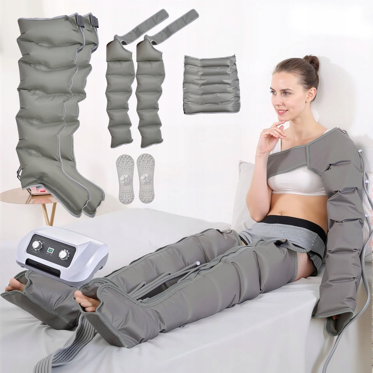 LYMPHATIC DRAINAGE MASSAGER FULL BODY 30-CHAMBER PRESOTHERAPY MASSAGER