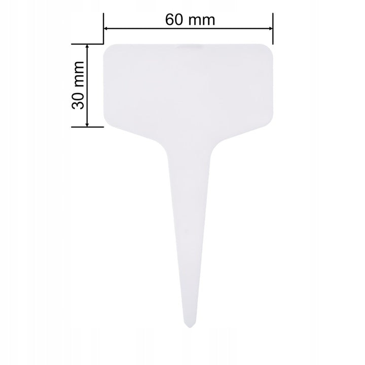 Label plates white markers 6x3 cm for plant description sowing 50 pcs. Manufacturer code MAKAS GARDEN