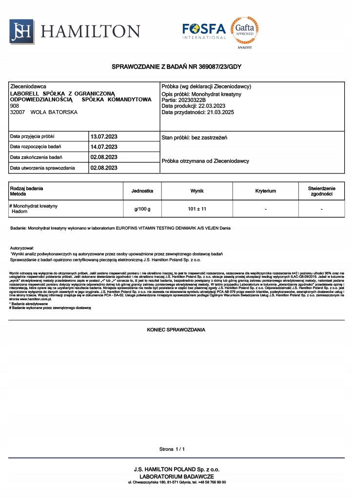 Laborell CREATINE MONOHYDRATE 200mesh flavor sour gummies 500g Packaging status original