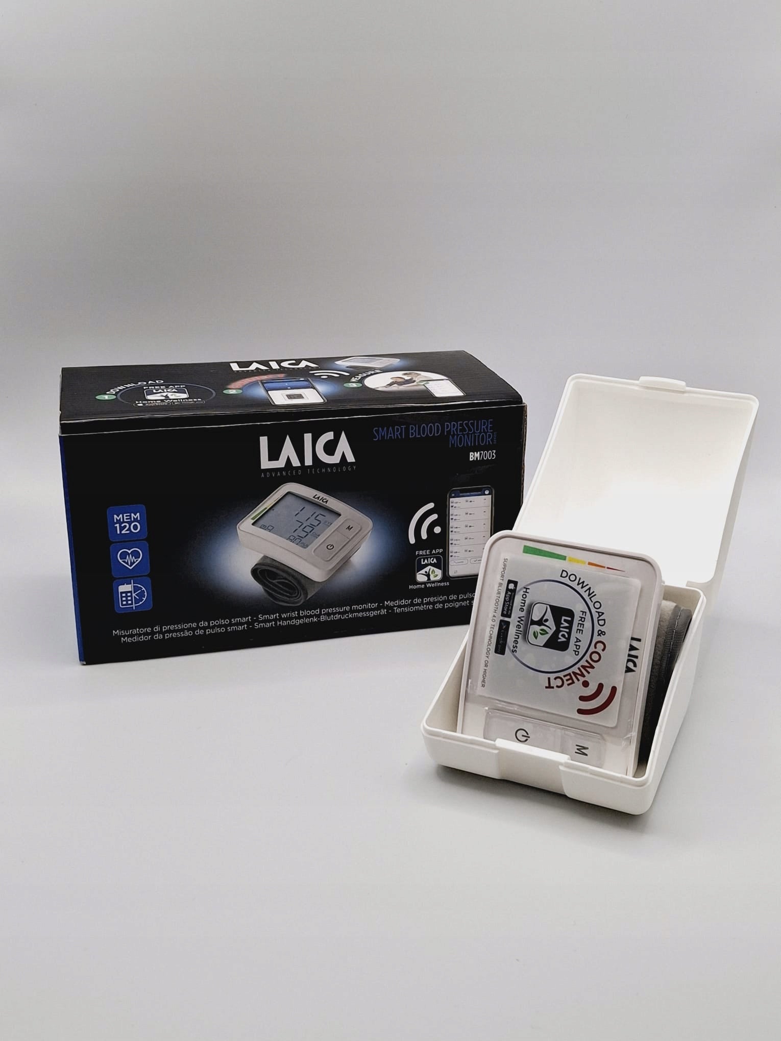 Laica BM7003 Wrist Automatic 2user(s) blood pressure monitor Packaging status original