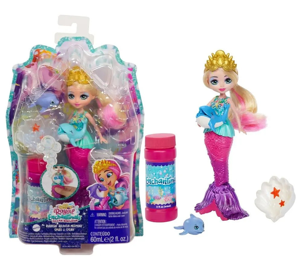 Enchantimals Meerjungfrau-Puppe und Seifenblasen-Set, HFT24