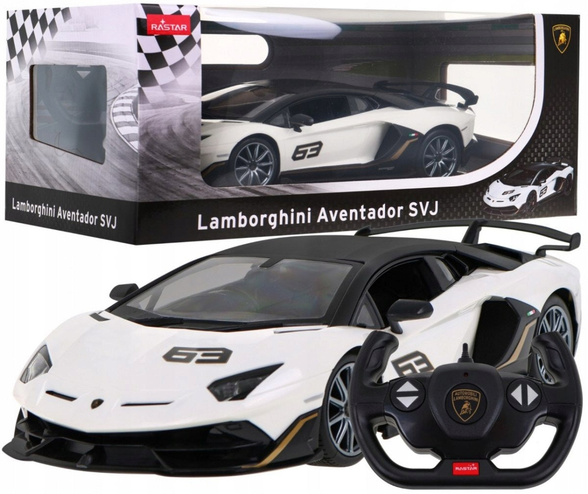 Lamborghini Aventador SVJ RASTAR model 1:14 Remote controlled car + remote control