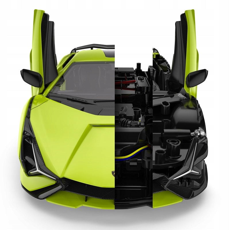 Lamborghini Sian green RASTAR model 1:18 Remote controlled car + Pilot 2 Packaging status original