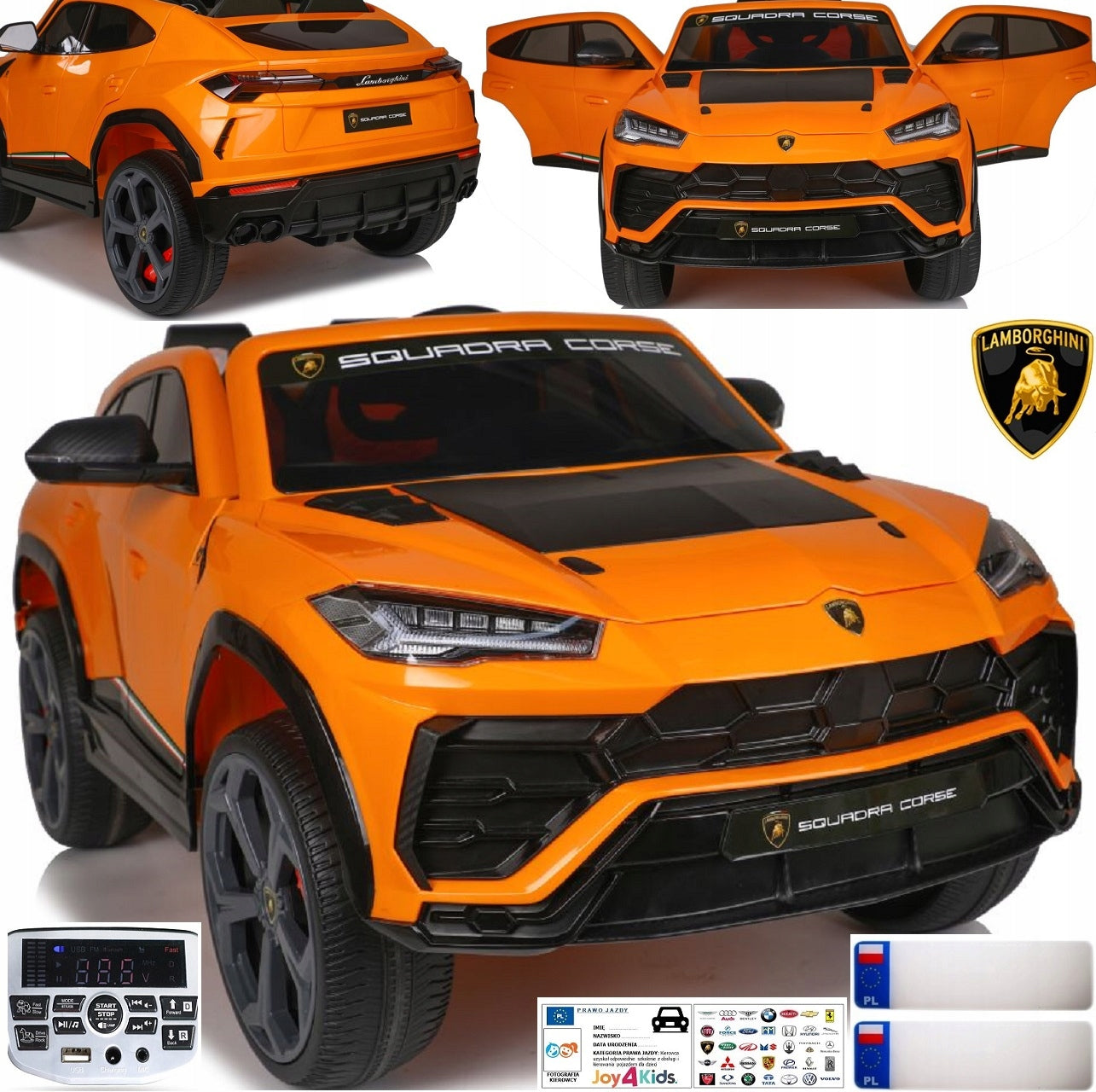 Lamborghini URUS Great SUV 4x4 battery 14AH EVA wheel 3-8L