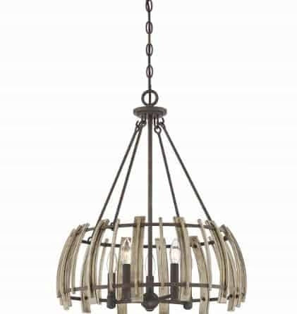 Pakabinamas šviestuvas Elstead Lighting Wood hollow QZ-WOOD-HOLLOW-5P