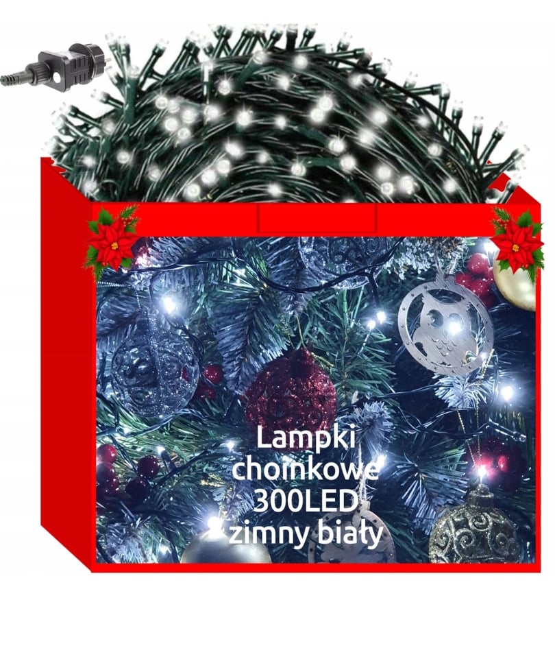 Kalėdinė girlianda, 300 LED 33m