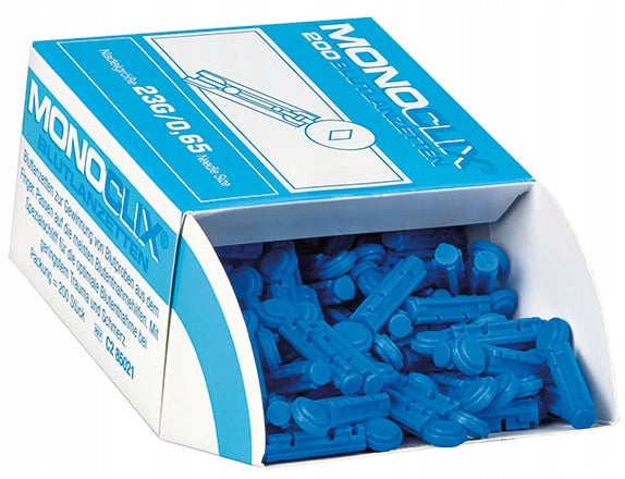 Lancets MONOCLIX 23G / 0,65mm 200pcs Medical device yes