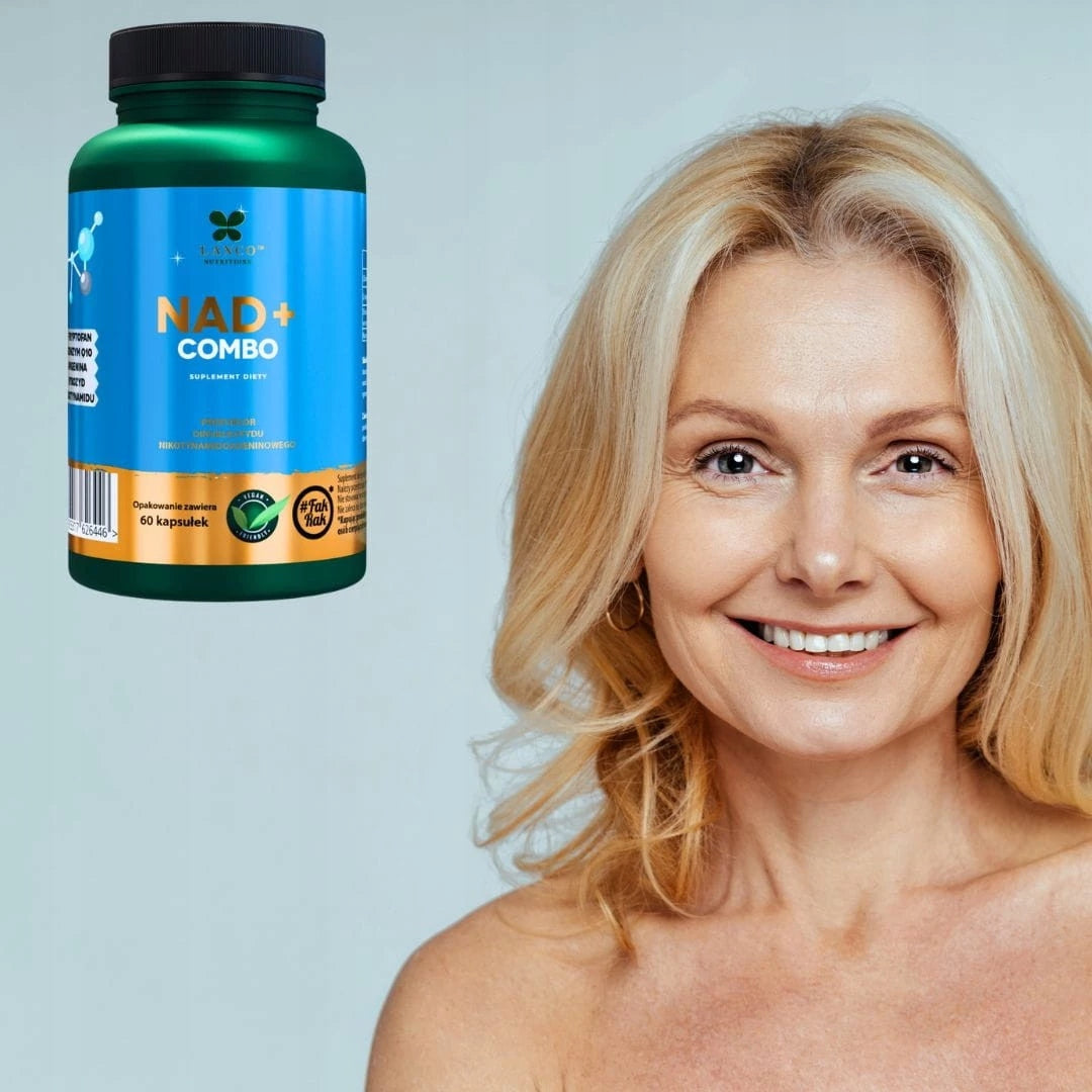 Lanco Nutritions NAD+ COMBO 730mg to support vitality and energy 60 kaps. Brand Lanco Nutritions