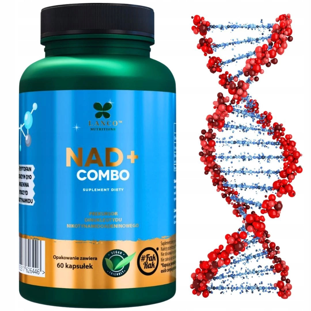 Lanco Nutritions NAD+ COMBO 730mg to support vitality and energy 60 kaps.