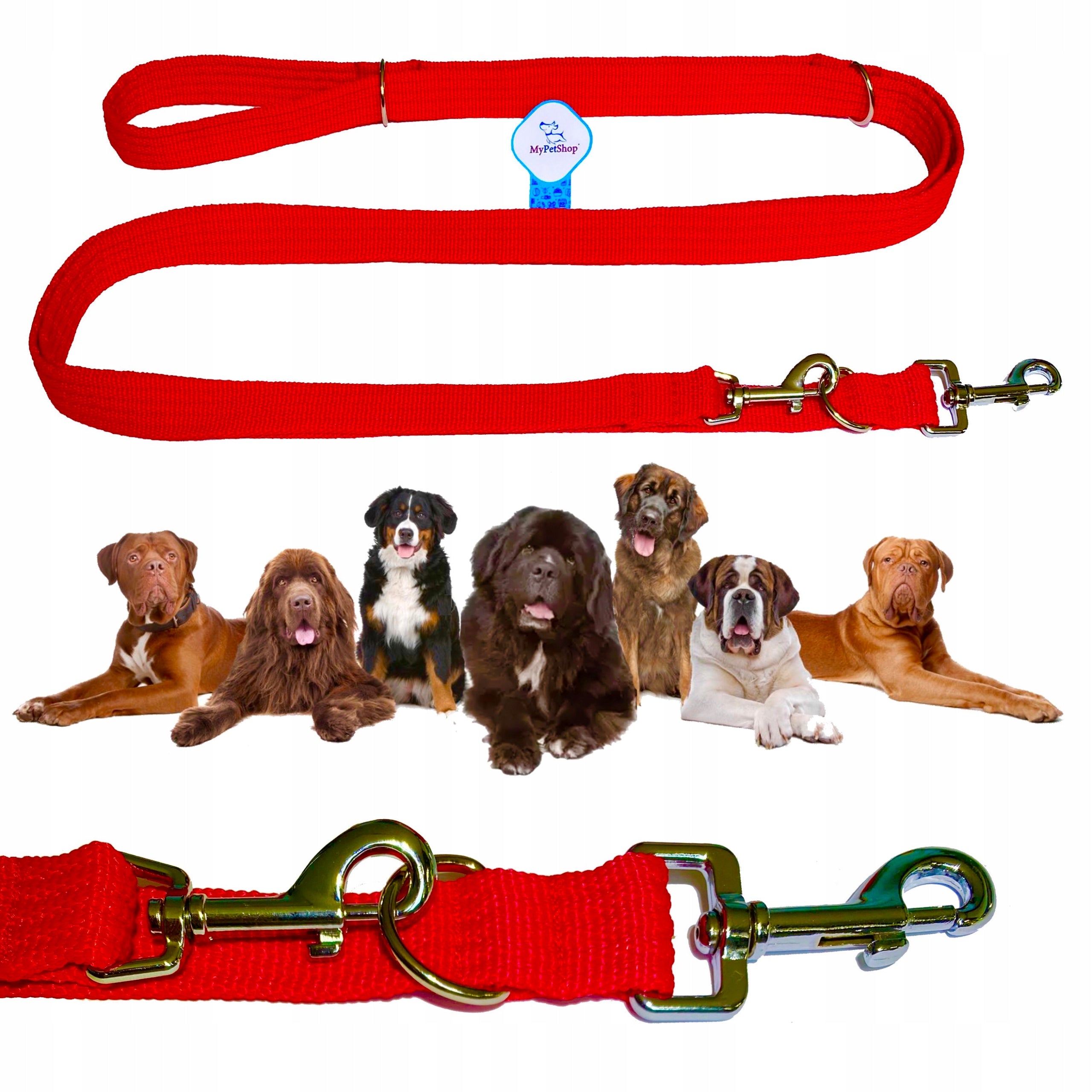 Lanyard for Big Dog Adjustable Retractable 3,2m 4 Overvoltage Woven Strong Brand MyPetShop