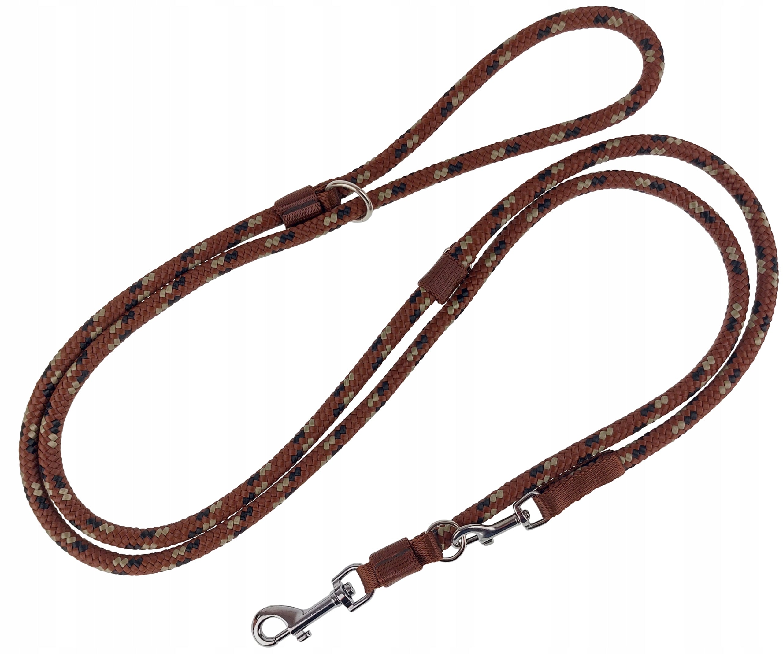 Lanyard for Medium Dog Cable Adjustable 2,5m/1,0cm Champion Brown Melange Maximum leash length 2.5 m