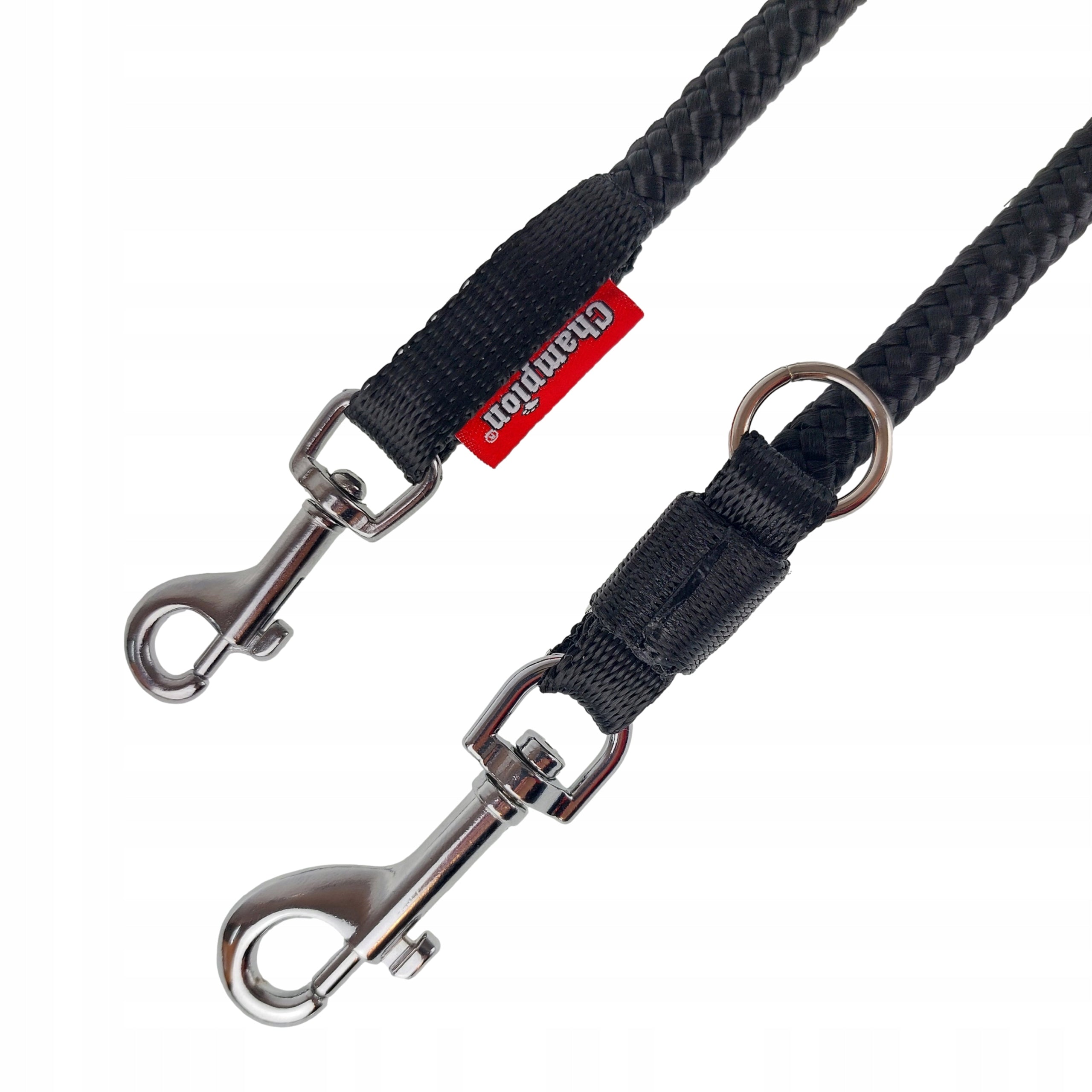 Lanyard for Medium Dog Cable Adjustable 5m/1,0cm Champion Black Maximum leash length 5 m