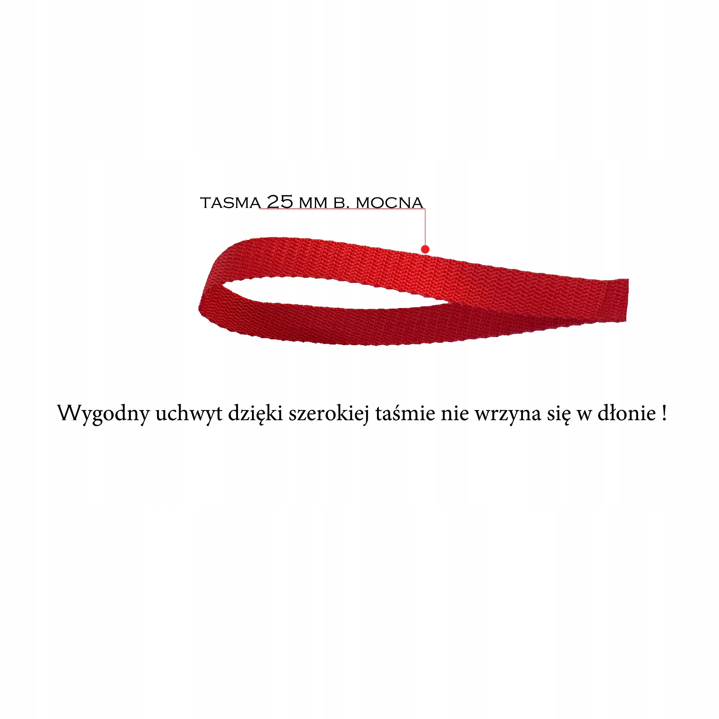 Lanyard for Training Dog 10m. Strong-width 25mm Reinforced Carabiner Kind traditional