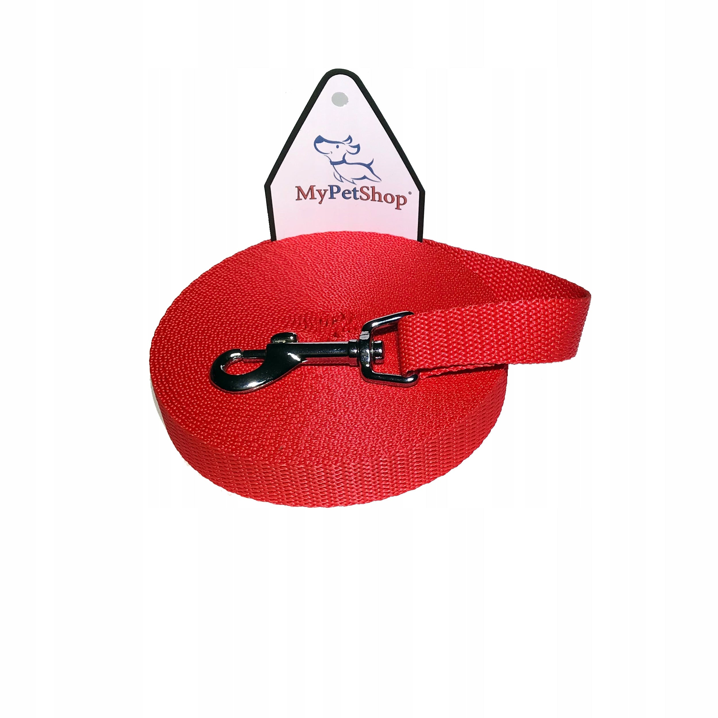 Lanyard for Training Dog 10m. Strong-width 25mm Reinforced Carabiner Maximum leash length 10 m
