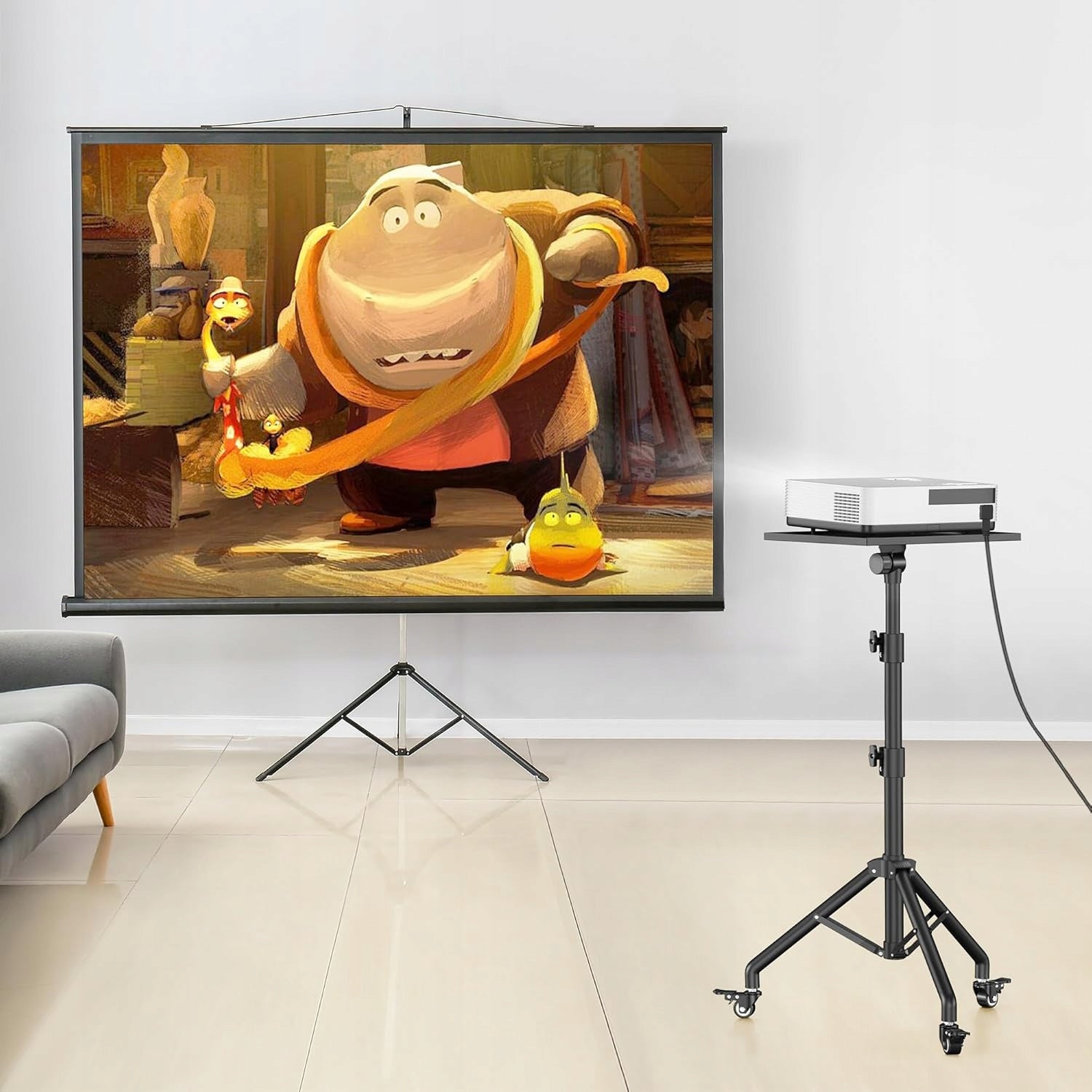Laptop Stand Projector with Phone Holder Portable with Wheels 360 Manufacturer code 06566