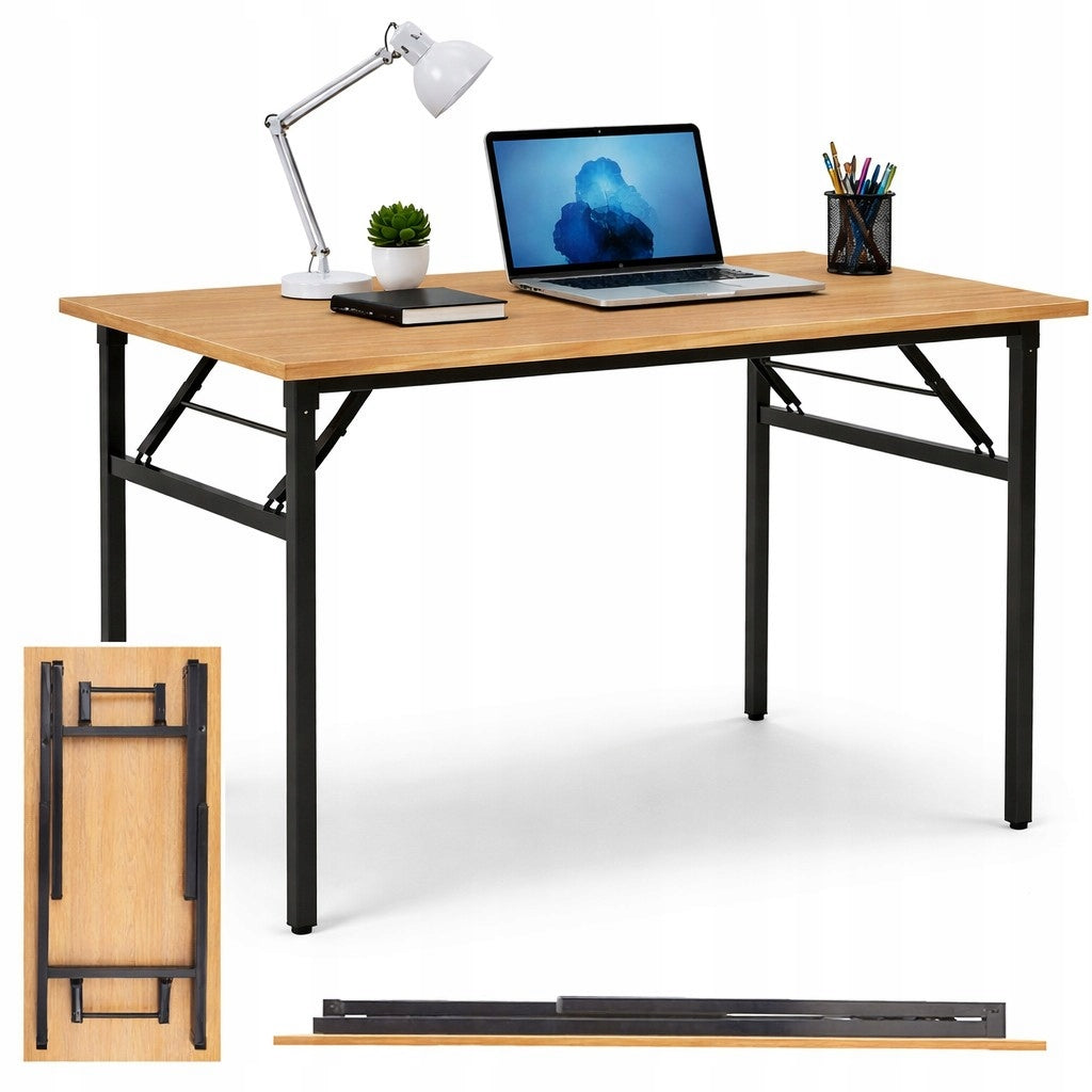 Laptop Table Folding Large Computer Desk 120x60x76 cm BROWN Packaging status original