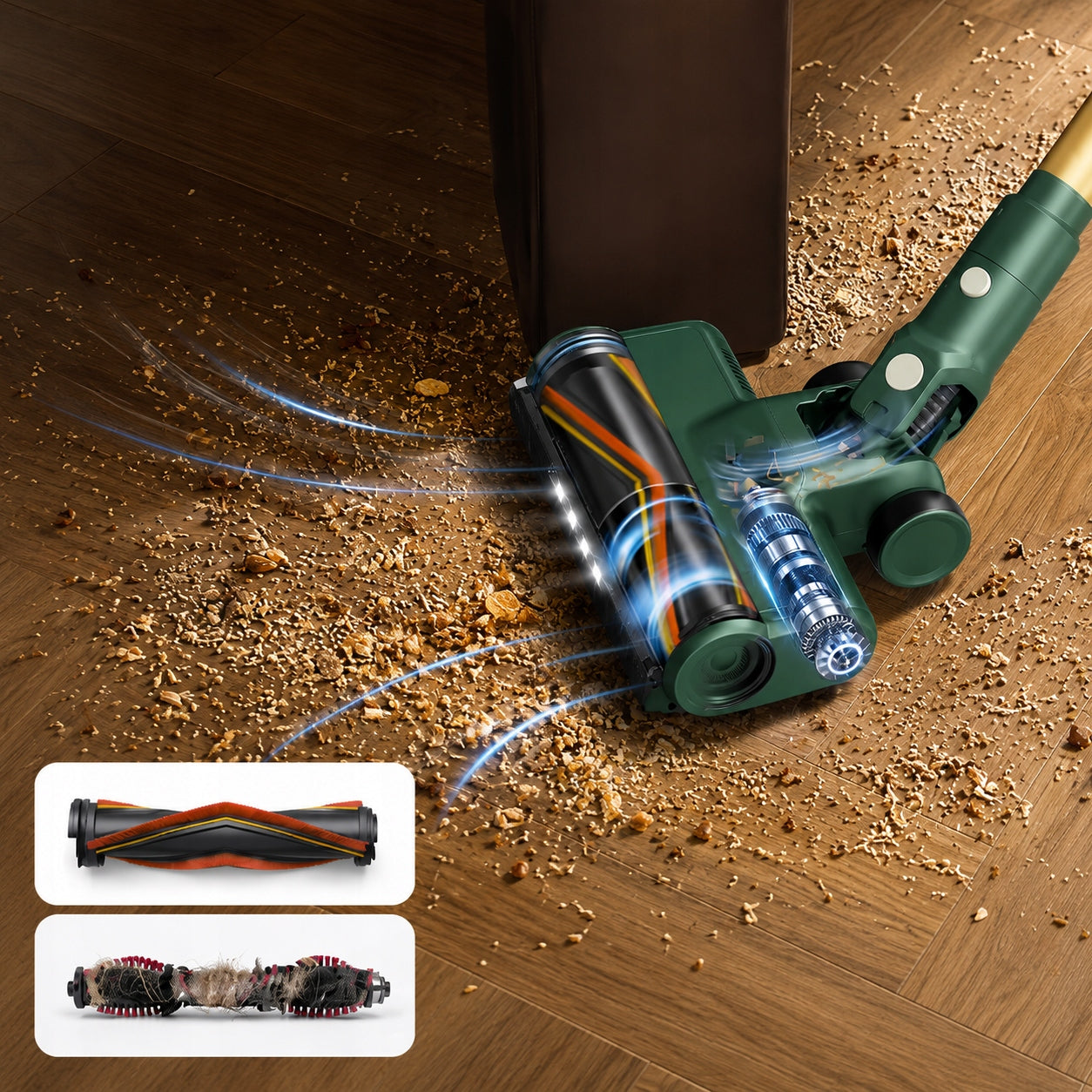 Laresar V12 Cordless Vertical Vacuum Cleaner 600W 65kPa 60min LED HEPA x3 Model V12