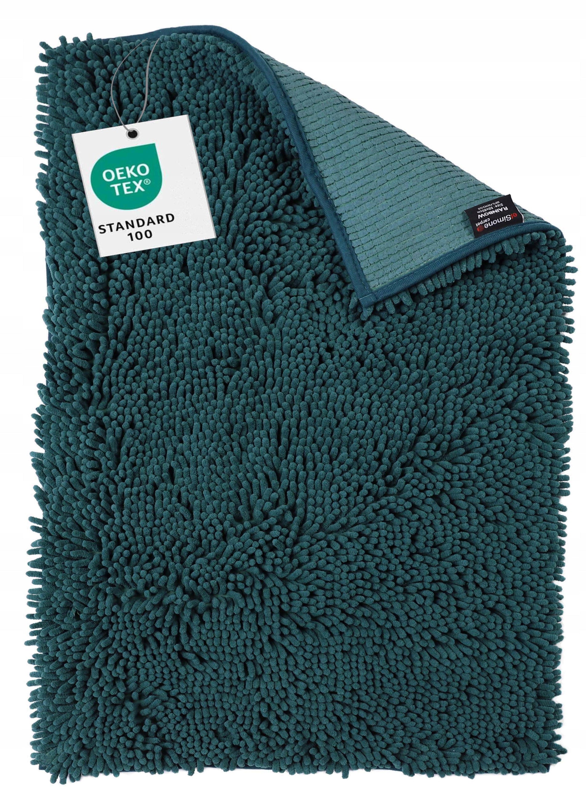 Large Absorbent Bathroom Rug for Laundry Mat Bottle Green 70X120cm