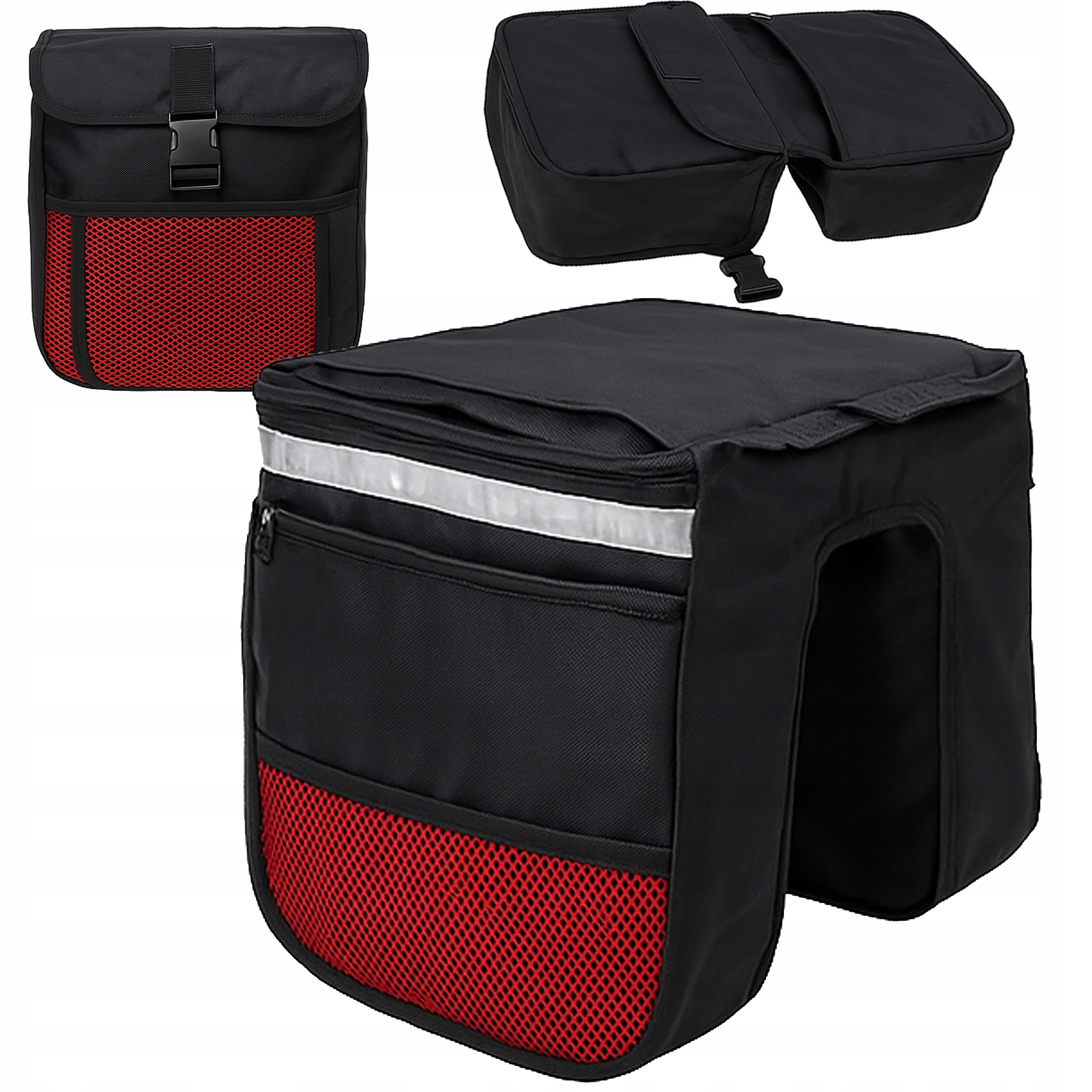 Large Bicycle Bag Pouch Double for Luggage Rack 2 Compartments Bicycle