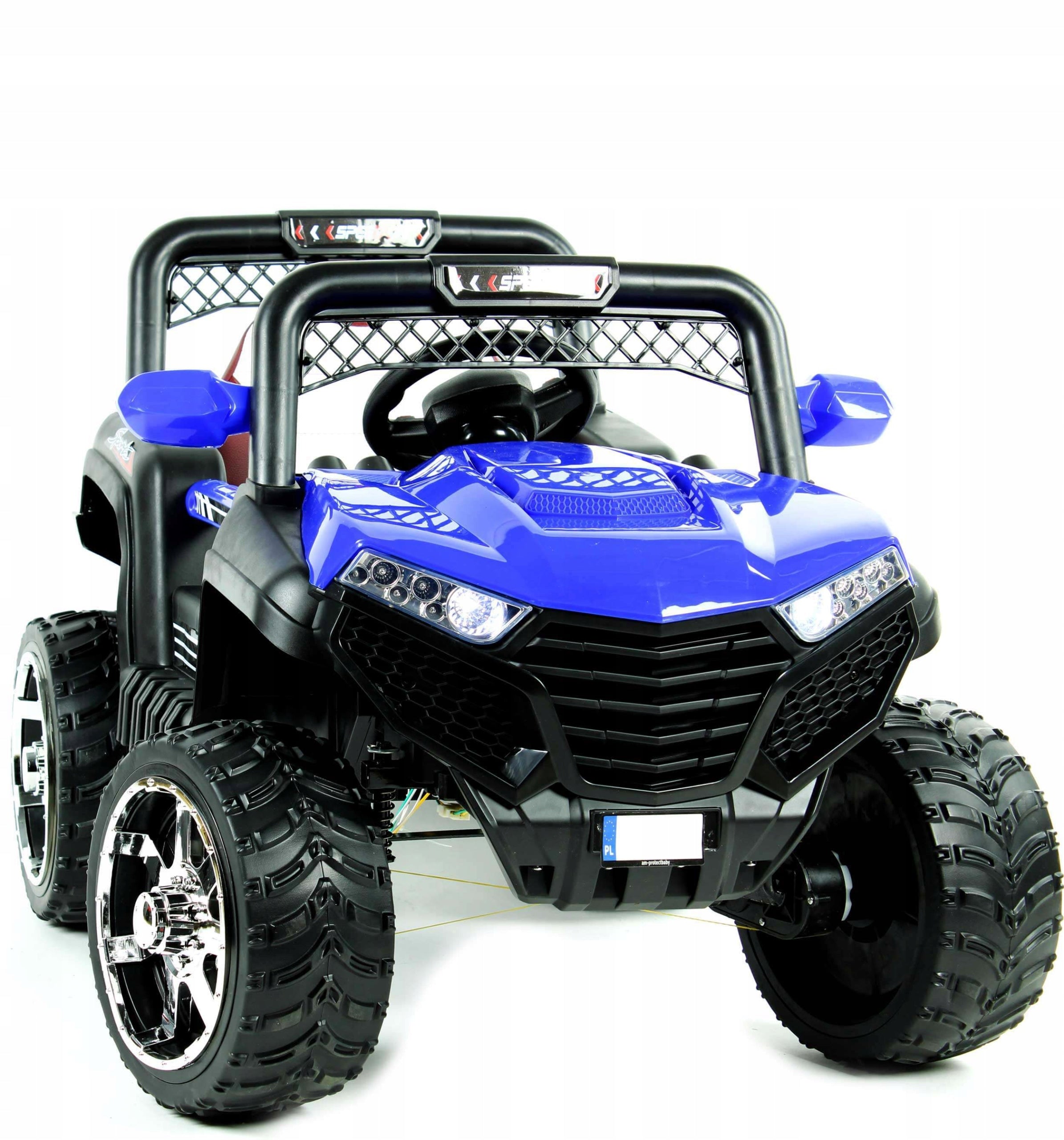 Large Car Auto Battery Blue 4x4 Color blue