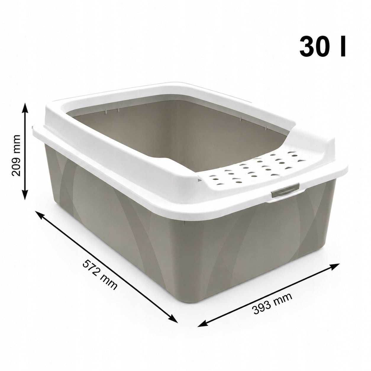 Large Cat Cuvette Open with Cappuccino Frame Cat Litter Cuvette Manufacturer code 5907046000443