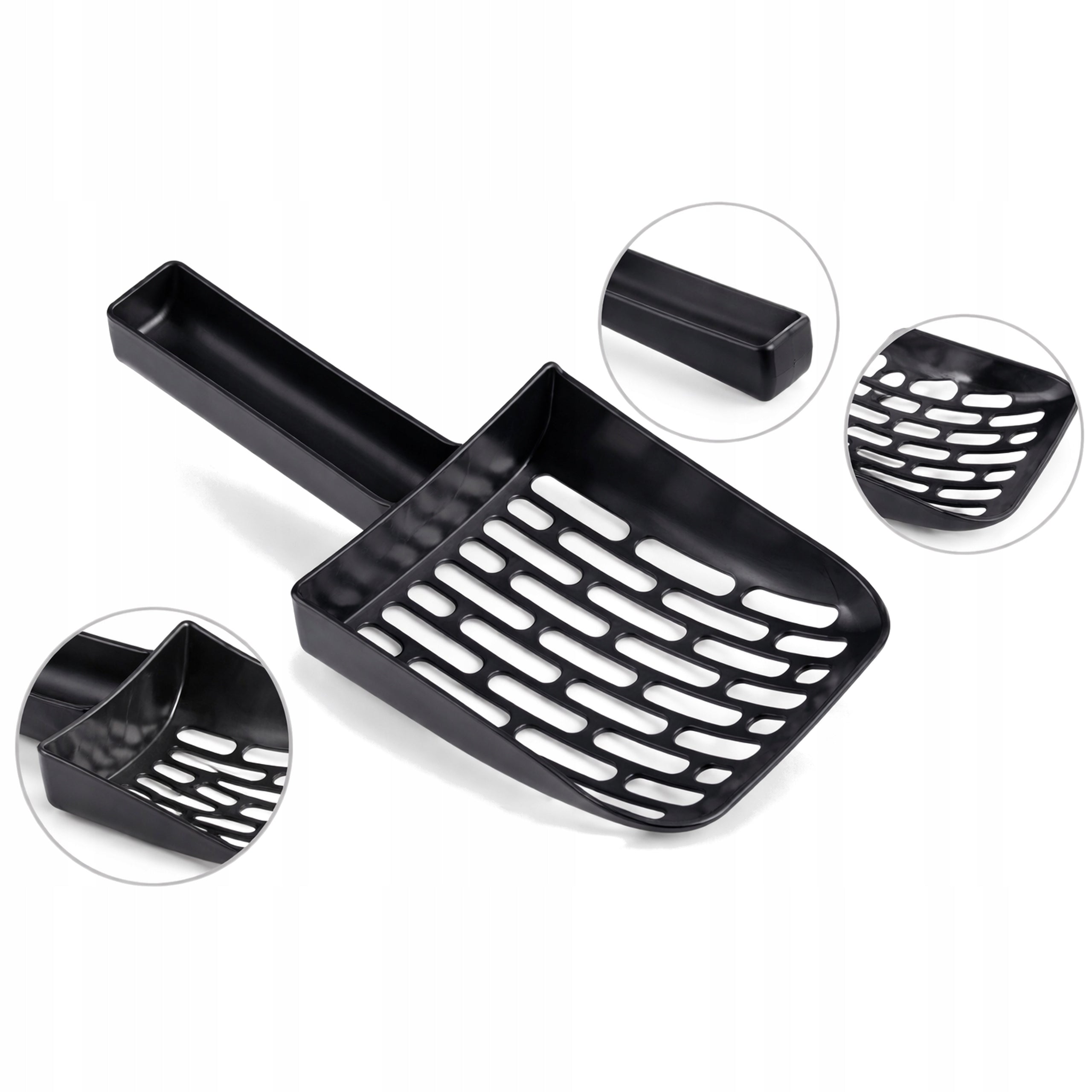 Large Cat Cuvette Rotho + Spatula Set Open Low Entrance Model Bella