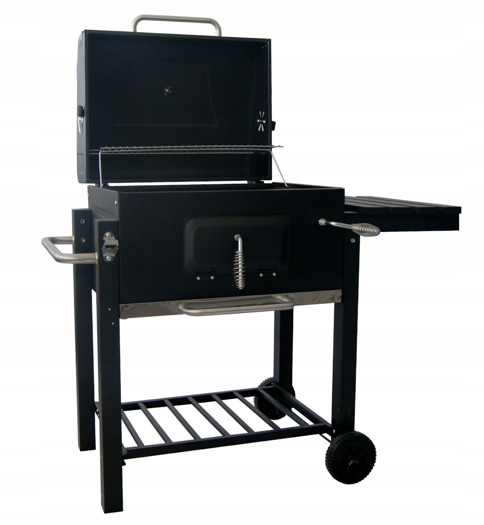 Large Charcoal Garden GRILL with Grate Cover Toaster Thermometer Black Manufacturer code GW01 2026