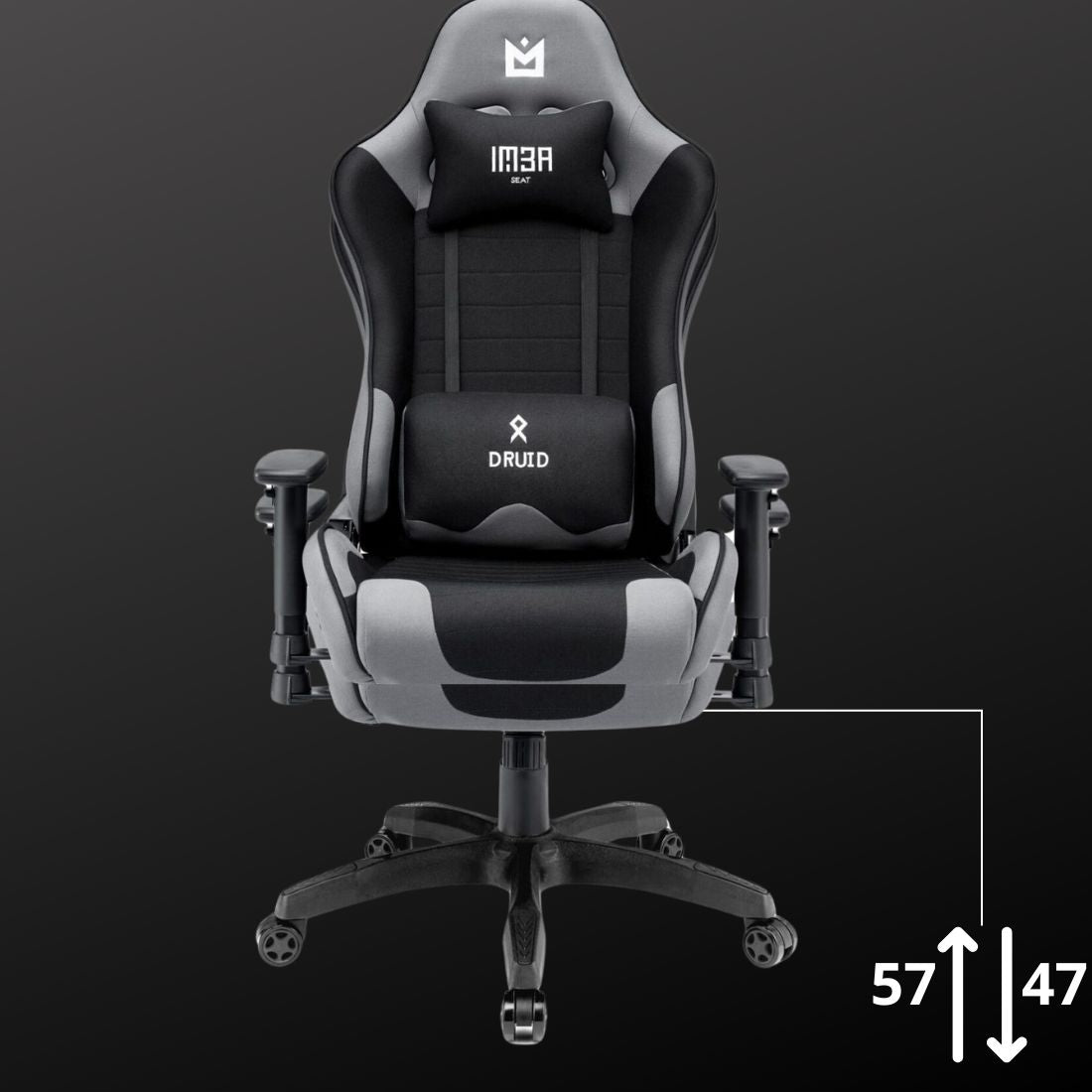 Large Comfortable Office Rotating Fabric Gaming Chair Furniture width 68 cm