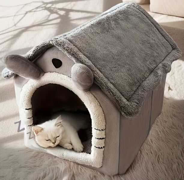 Large Dog and Cat Bed House Booth Plush Pillow for Dog Cats Length 45 cm