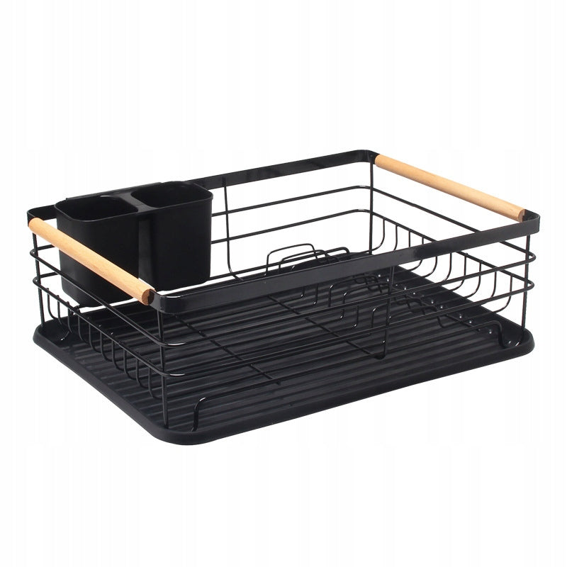 Large Dryer Standing Plates Dishes Cutlery Black Metal XXL Brand no brand